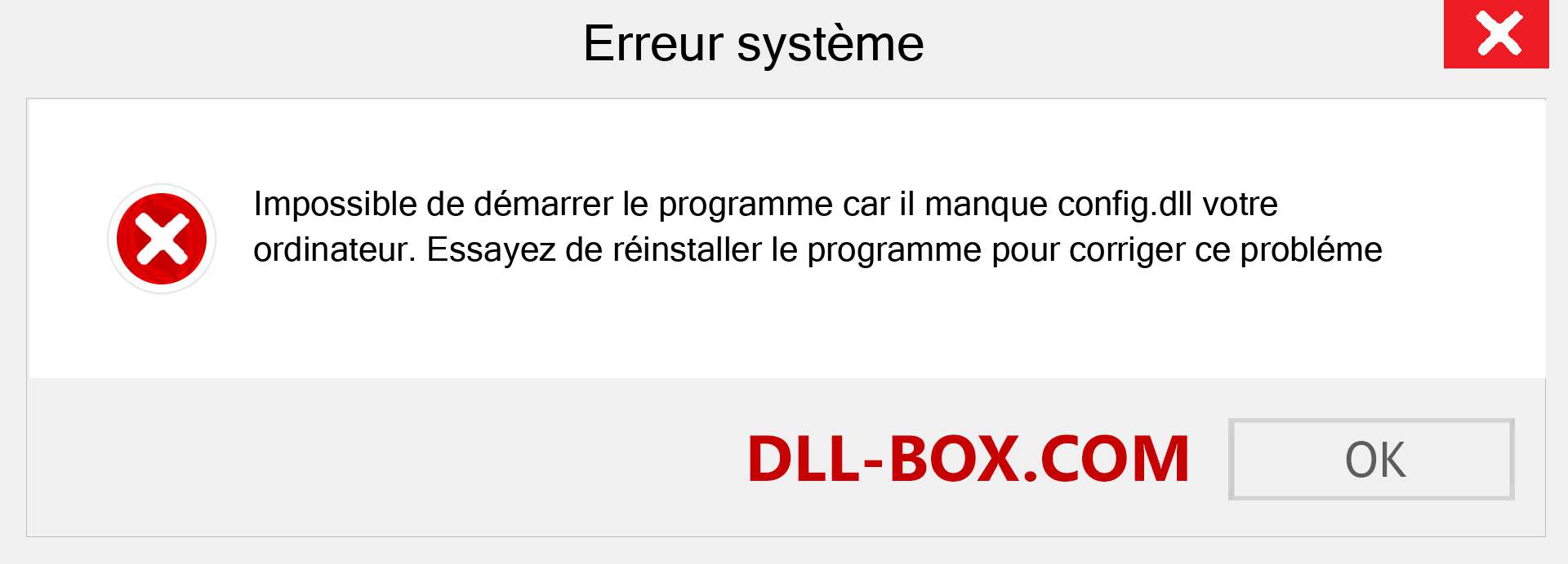 Le fichier config.dll est manquant ?. Télécharger pour Windows 7, 8, 10 - Correction de l'erreur manquante config dll sur Windows, photos, images